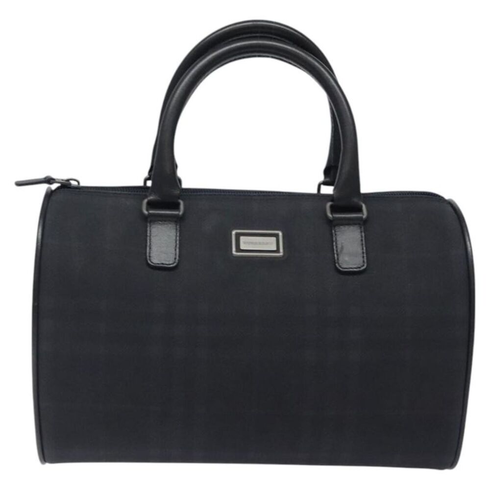 Burberry Nova Check Nova Check Canvas Navy Canvas Handbag